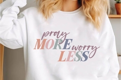 Pray More Worry Less Svg, God Svg, Religious Svg Product Image 1