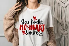 You Make My Heart Smile Svg, Valentine's Day Svg Product Image 1