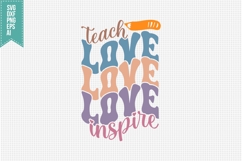 Teach Love Inspire Svg, Retro Teacher Svg Product Image 2