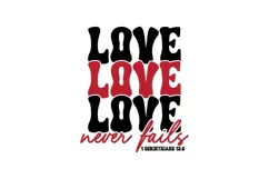 Love Never Fails Svg, God Svg, Bible Svg Product Image 3