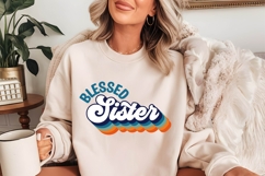 blessed sister Svg, Retro T-shirt Design, Family Svg Product Image 2