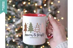Merry & Bright Svg, Christmas Svg, Xmas Svg Designs Product Image 2