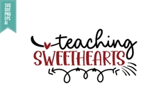 Teaching Sweethearts Svg, Valentine Shirt Designs Product Image 1