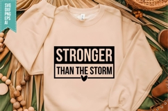 Stronger Than the Storm Svg, Motivation Svg Product Image 1