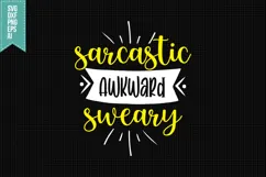 Sarcastic Awkward Sweary Svg, Funny Sarcastic Svg Product Image 1