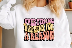 Everything Happens for a Reason Svg, Motivation Svg Product Image 1