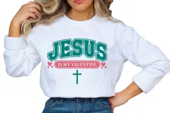 Jesus is my valentine Svg, Valentine's Day Svg Product Image 1