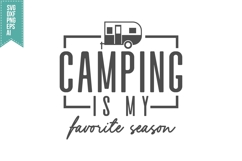 Camping Is My Favorite Season Svg, Camping Vibes Svg Designs Product Image 3