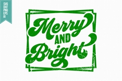 Merry and Bright Svg, Christmas Svg, Xmas Svg Product Image 3