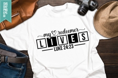 My Redeemer Lives Svg, Bible Verse Svg Product Image 1