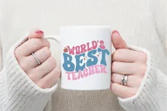 World's Best Teacher Svg, Retro Teacher Svg Product Image 3