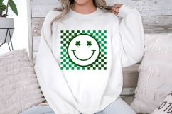 St. Patrick's Day Retro Clover Smiley SVG Product Image 3