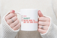 On The Naughty List and I Regret Nothing Svg, Christmas Svg Product Image 3