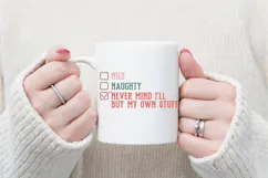 On The Naughty List and I Regret Nothing Svg, Christmas Svg Product Image 3