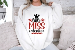 little miss valentine Svg, Valentine Shirt Svg Designs Product Image 1