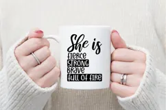 She Is Fierce Strong Brave full of fire Svg Product Image 3