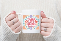teach love inspire Svg, Teacher Svg Product Image 1