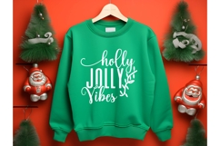 Holly Jolly Vibes Svg, Christmas Svg, Xmas Svg Product Image 3