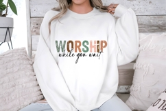 Worship While You Wait Svg Design Product Image 2