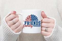 Friends Family Freedom Svg, 4th of July Svg Product Image 3