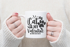 My Cat Is My Valentine Svg, Love Svg, Valentine Shirt Svg Product Image 1
