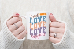 Teach Love Inspire Svg, Retro Teacher Svg Product Image 3