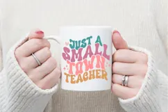just a Small Town Teacher Svg, Retro Teacher Svg Product Image 3