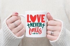 love never fails Svg, Christian Svg, Jesus Svg Product Image 2