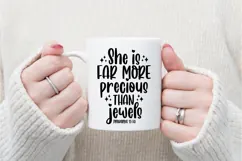 She is far more precious than jewels Svg, Christian Svg Product Image 3
