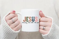 Jesus the Way the Truth the Life Svg, Bible Quotes Christian Product Image 2