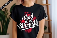 God Is My Strength Svg Design Product Image 2