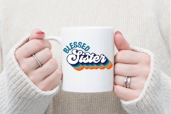 blessed sister Svg, Retro T-shirt Design, Family Svg Product Image 3