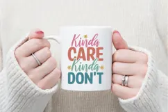 Kinda Care Kinda Don't Svg, Funny Sarcastic Svg Product Image 3