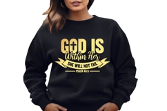 God Is Within Her She Will Not Fail Svg, Christian Svg Product Image 3