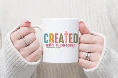 Created with a purpose Svg, Christian Svg, Jesus Svg Product Image 1