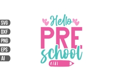 Hello Preschool Svg, Teacher Svg Product Image 1