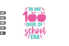In My 100 Days of School Era Svg, Teacher Svg Product Image 1