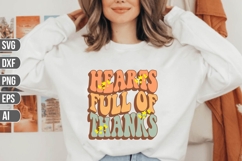 Hearts Full of Thanks Svg, Thanksgiving Svg. Product Image 1