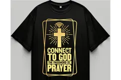Connect To God the Password Is Prayer Svg, God Svg Product Image 2