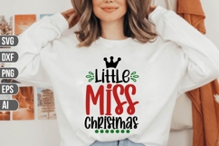Little Miss Christmas Svg, Funny Christmas Svg Product Image 1