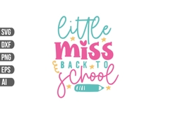 little miss back to school Svg, Teacher Svg Product Image 1