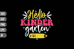 Hello Kindergarten Svg, Teacher Svg, Book Quotes Svg. Product Image 1