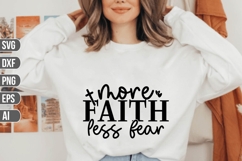 More faith less fear Svg, Christian Svg. Product Image 1