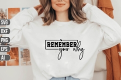 Remember Your Why Svg, Motivation Svg. Product Image 1