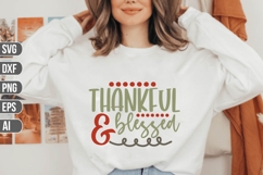 thankful &amp; blessed Svg, Fall Svg, Autumn Svg Product Image 1