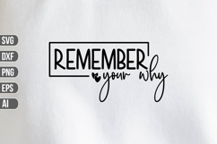 Remember Your Why Svg, Motivation Svg. Product Image 1