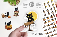 Black Cat Sticker Product Image 1