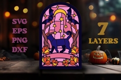 Halloween Laser Cut Bundle | 6 Stained Glass SVG files Product Image 2
