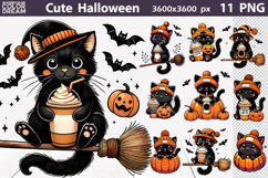 Halloween Clipart Bundle | Vintage Halloween Sublimation Product Image 4