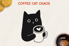 Cat PNG Clipart, Cute Cat Design, Black Cat Illustration Product Image 1